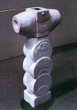 stone totem sculpture